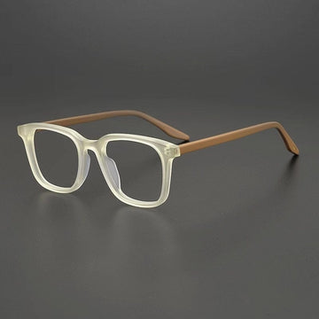 Elmer Retro Rectangle Glasses Frame Rectangle Frames Southood BeigeTea